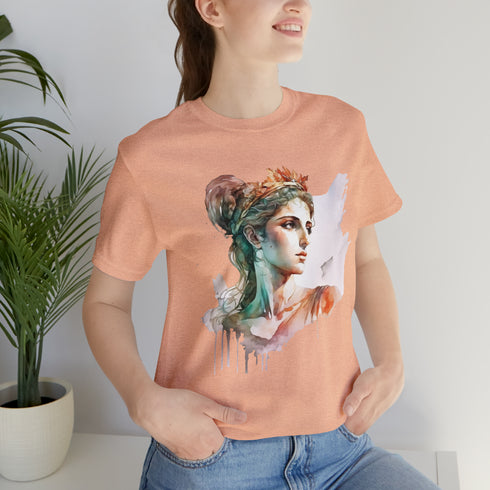 Greecian Goddess in Watercolor - Short Sleeve Tee